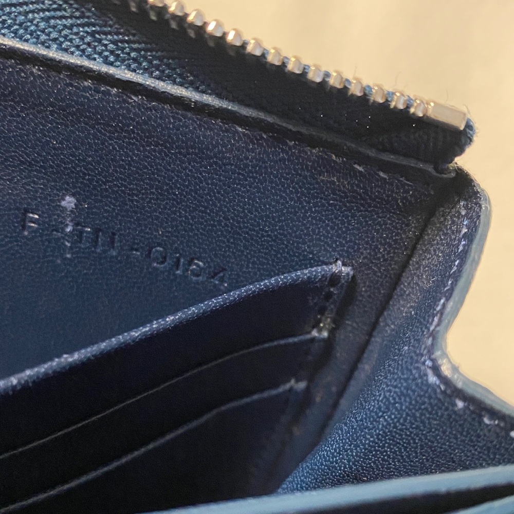 Authentic Celine blue half Zipped Wallet Preloved - Picture 11 of 14